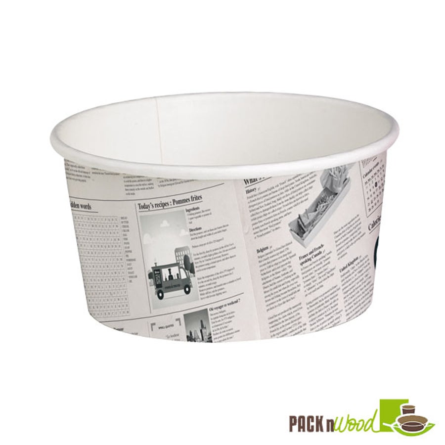 Containers, Deli, 20 Ounce, Paper, News Printed, Round, 20 Ounce,10 - 50 COUNT