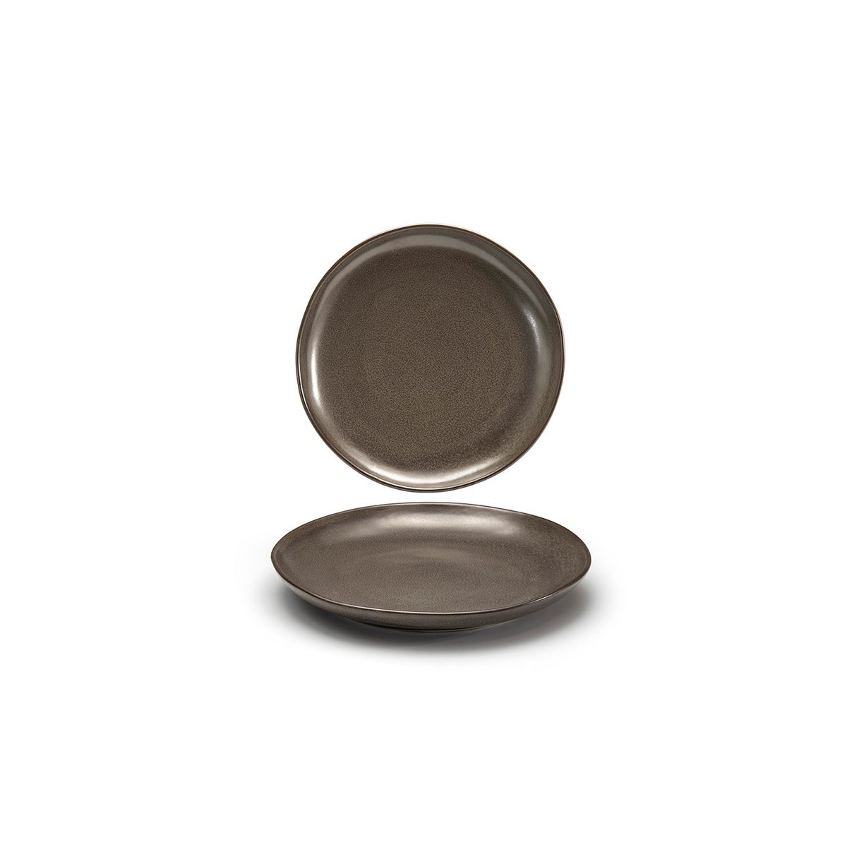 Plates, Porcelain, 10 Inch, Mocha, Round,6 - 1 COUNT