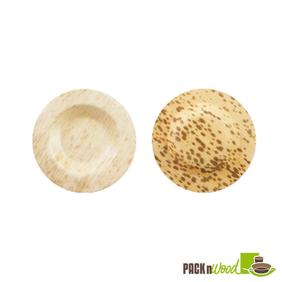 Plates, 3.5 Inch, Natural, Bamboo Leaf, Double Layer, Biodegradable, 3.5 Linear Inch,20 - 50 COUNT