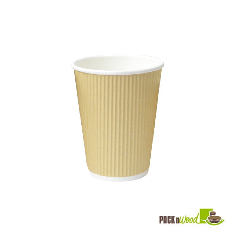 Cups, Hot, 8 Ounce, Rippled Beige, 8 Ounce,25 - 40 COUNT