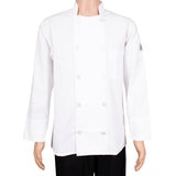Jacket, Chef, Long-Sleeve, Basic, White, 3X, Poly/Cotton Blend,1 - 1 EACH