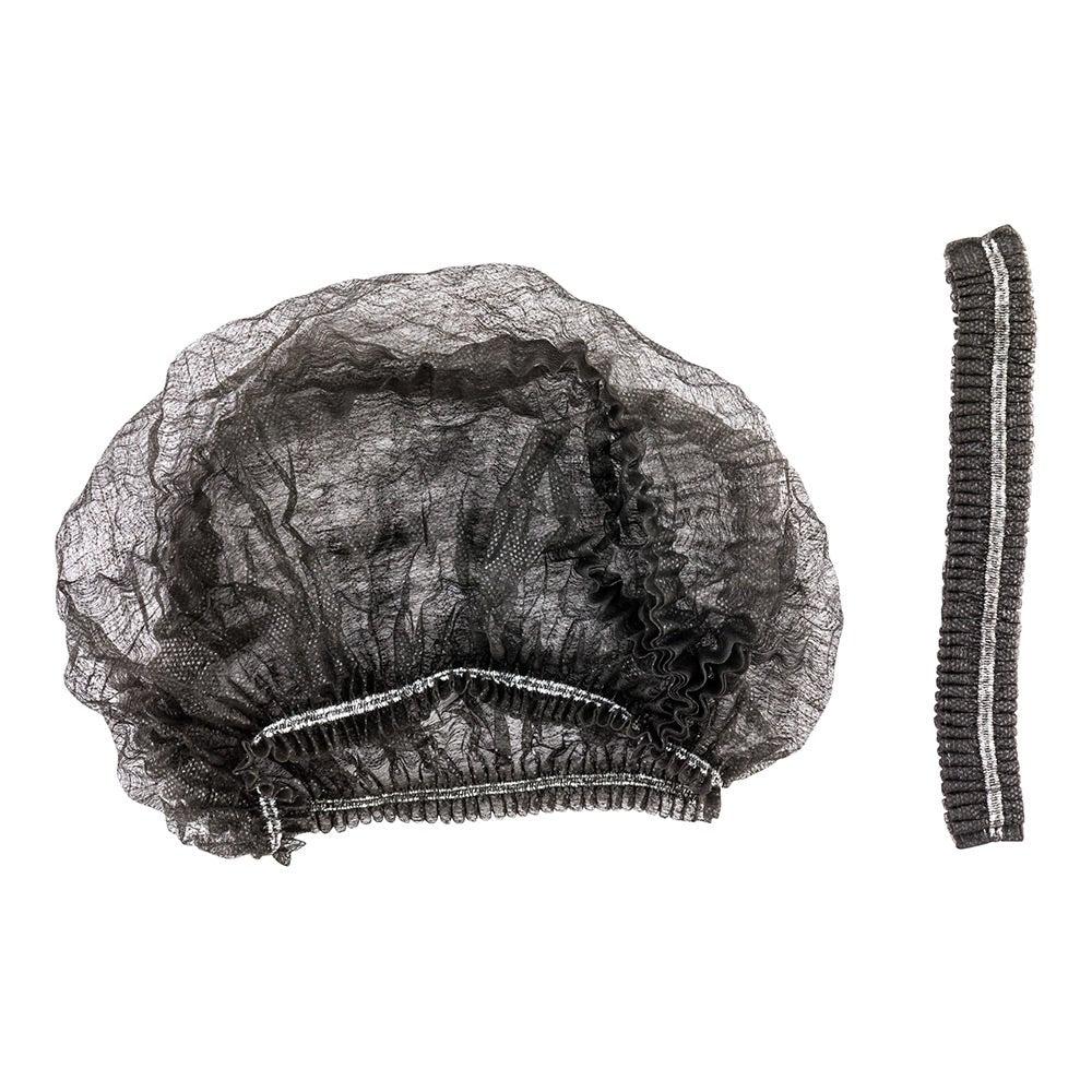 Hairnets, Bouffant, Black, 21 Inch, Polypropylene,1 - 1000 COUNT