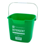 Bucket, Cleaning, 6 Quart, Green, Plastic, with Stainless Steel Handle,1 - 1 EACH