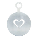 Stencil, Coffee Decorating, Heart, Stainless Steel,1 - 1 EACH