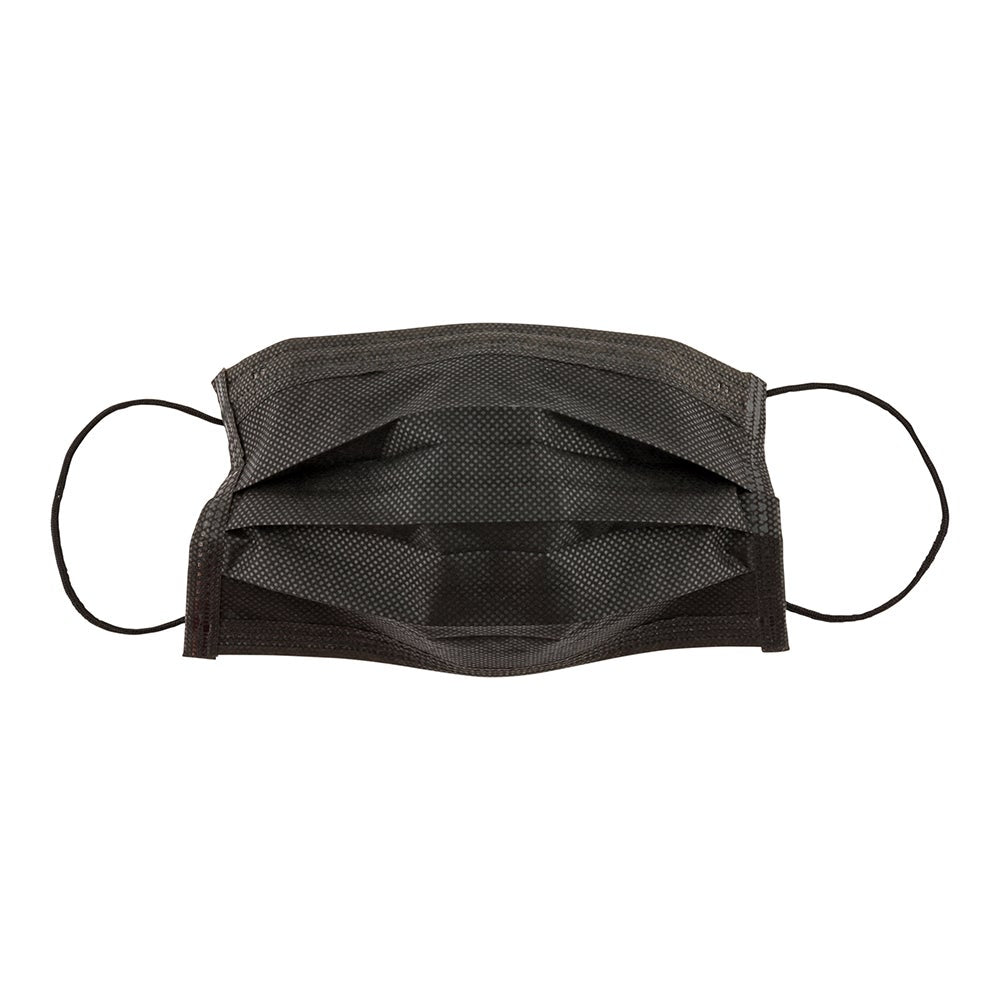 Face Masks, Earloop, 7 x 3.75 Inch, 3-Layer Filtration, Black, with Flexible Nose Wire,1 - 1000 COUNT