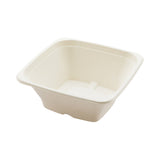 Bowls, Tall, 7 x 7 x 2.75 Inch, Molded Fiber, White, Square, Biodegradeable, Sugarcane,1 - 100 COUNT