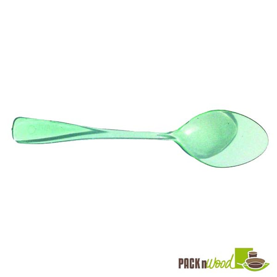 Spoons, Mini, Plastic, Clear Green, 3.74 Inch, 3.7 Linear Inch,4 - 250 COUNT