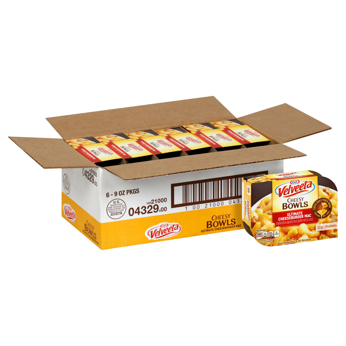 Entree, Cheeseburger Mac, Cheesy Bowl, Bowl, Shelf-Stable,6 - 9 OUNCE