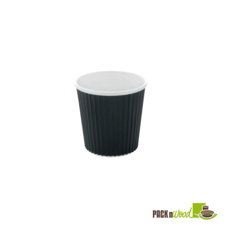 Cups, 4 Ounce, Paper, Rippled Black, 4 Ounce,20 - 50 COUNT