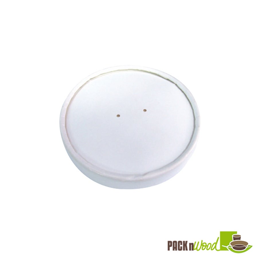 Lid, Paper, White, Vented, for 210SOUP8 - Ice Cream/Soup Cups,20 - 25 COUNT