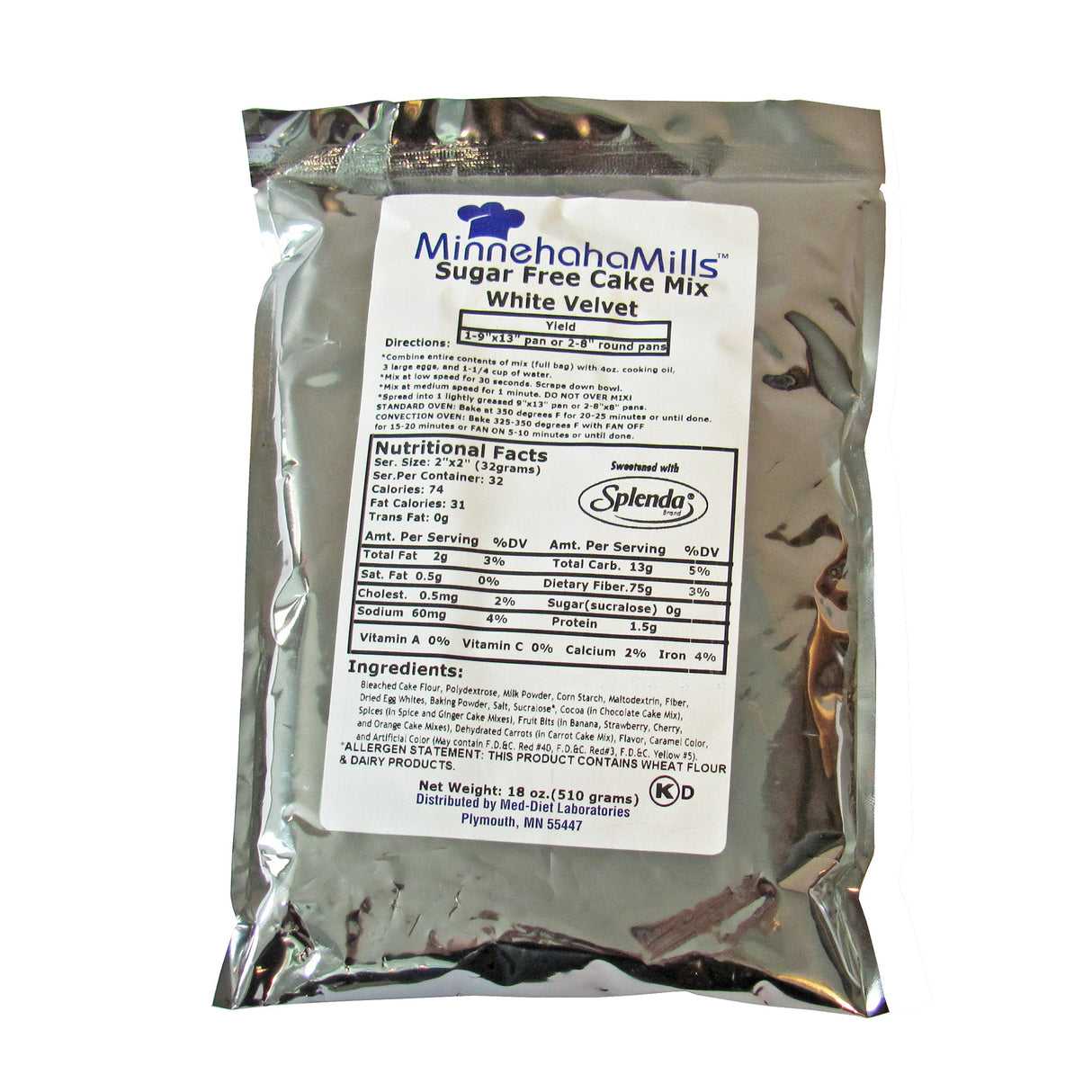 Mix, Cake, White Velvet, Sugar-Free, Shelf-Stable,6 - 18 OUNCE