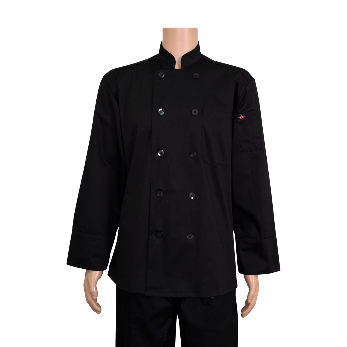 Jacket, Chef, Black, Small, with Black Pearl Buttons,1 - 1 EACH