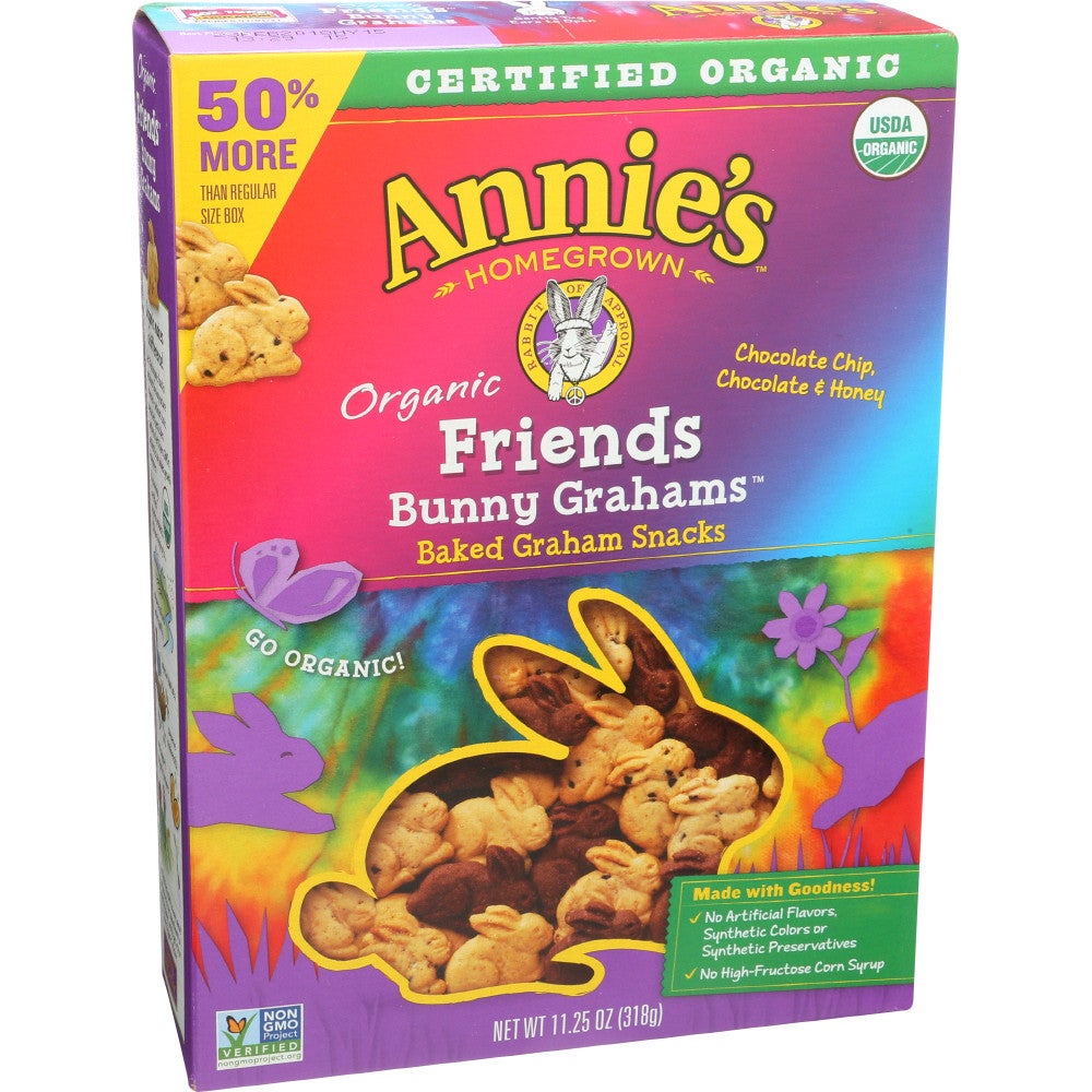 Crackers, Graham, Bunny Friends, Organic,6 - 11.25 OUNCE