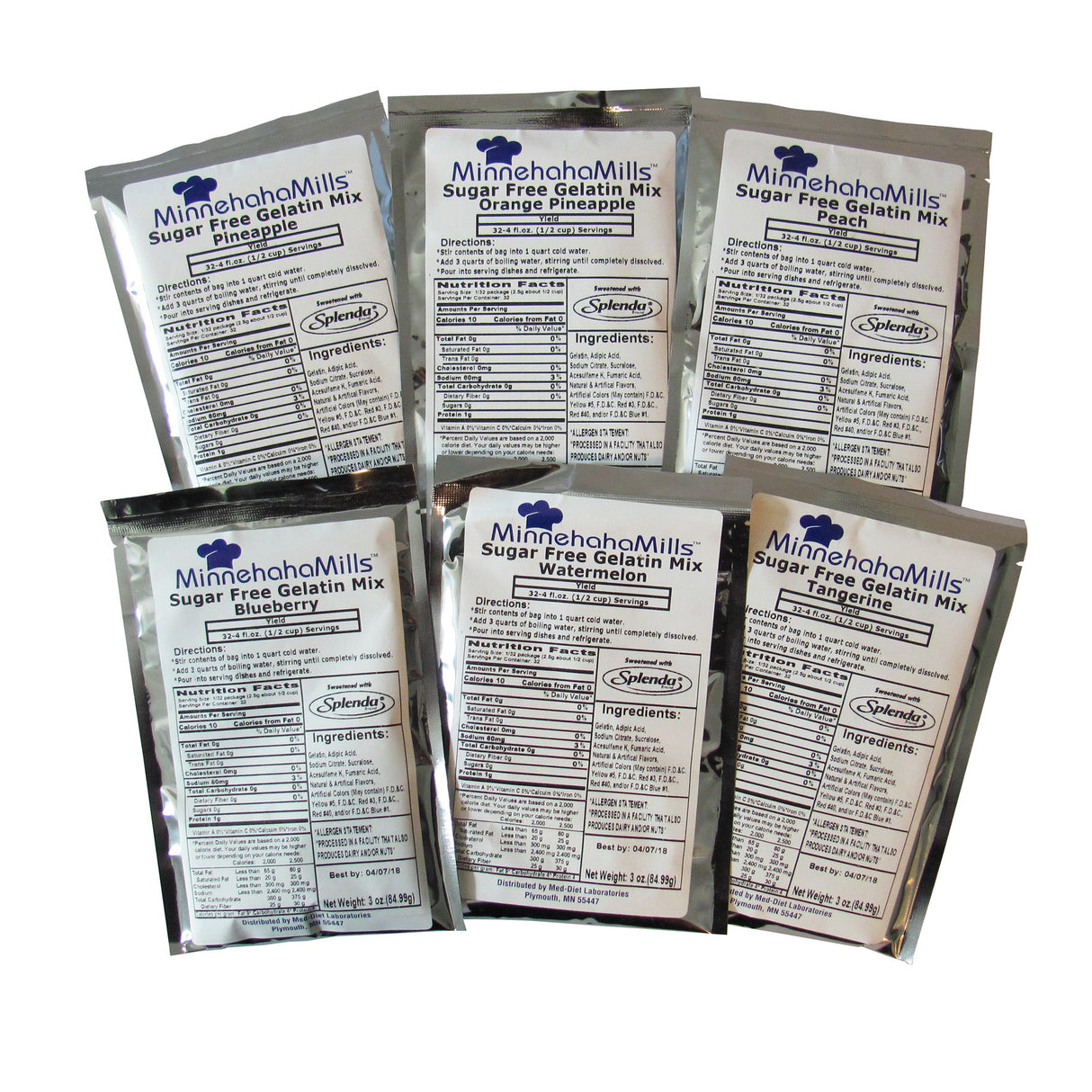 Mix, Gelatin, Assorted, Sugar-Free, Shelf-Stable,12 - 3 OUNCE