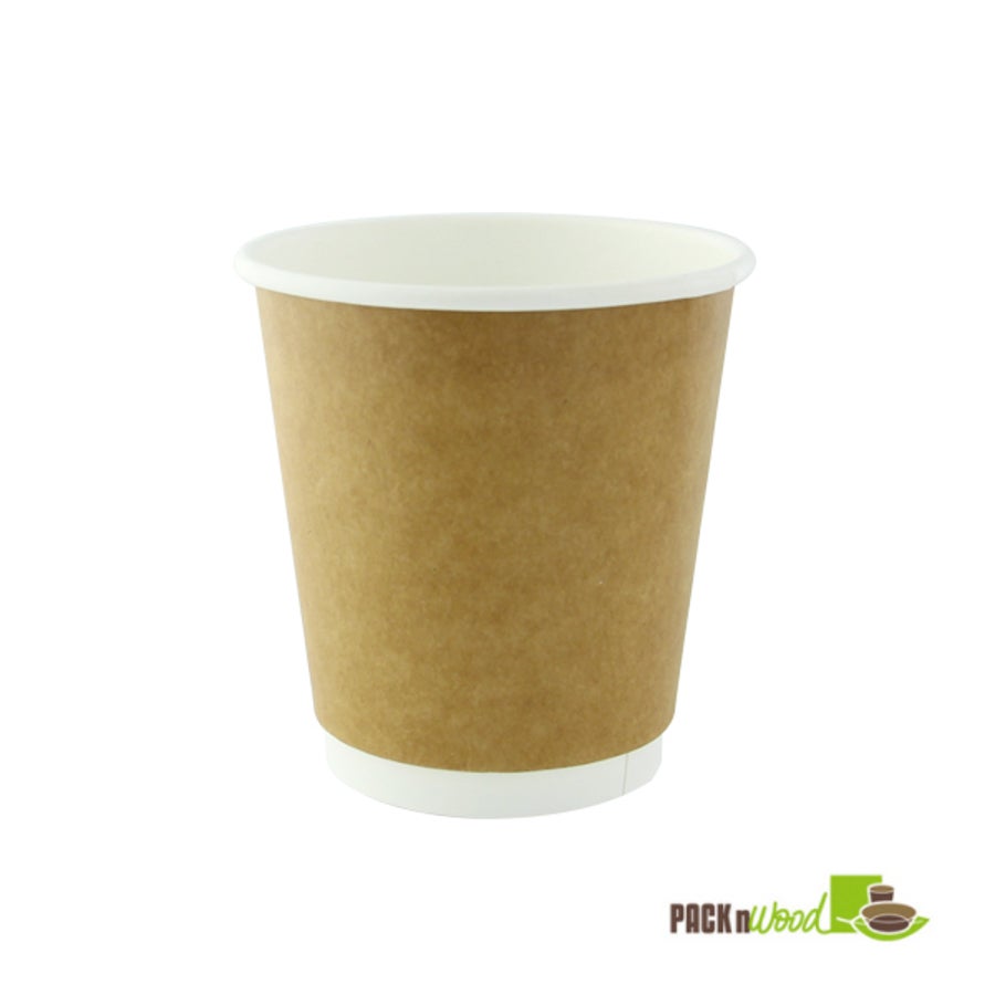 Cups, Hot, 8 Ounce, Paper, Kraft, Double Wall Compostable, 8 Ounce,20 - 25 COUNT