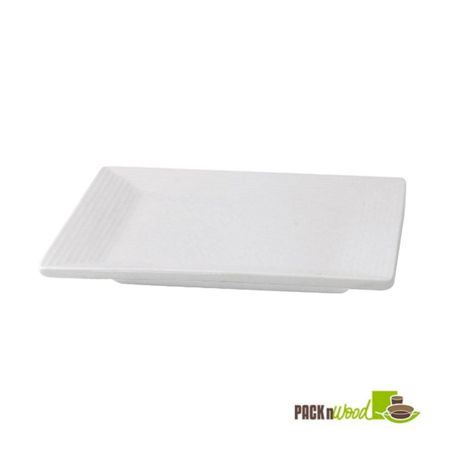 Dishes, Mini, 3.75 x 3.75 x 0.4 Inch, Square, White, Porcelain,6 - 4 COUNT