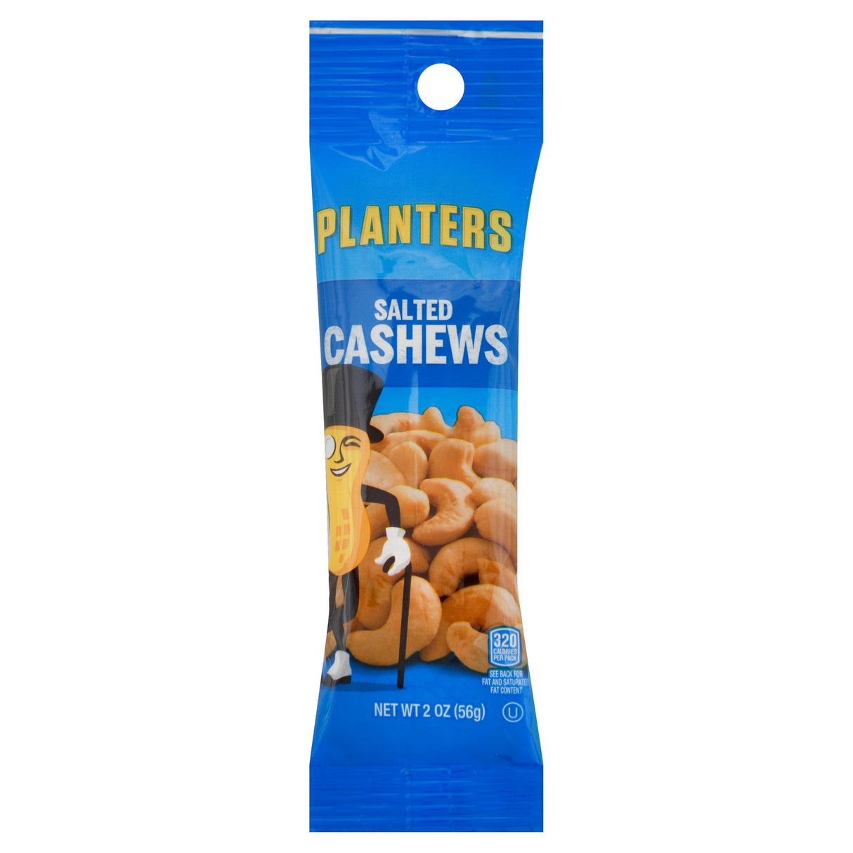 Cashews, Salted, Tubed, Single Serve, 2 Ounce,3 - 15 COUNT