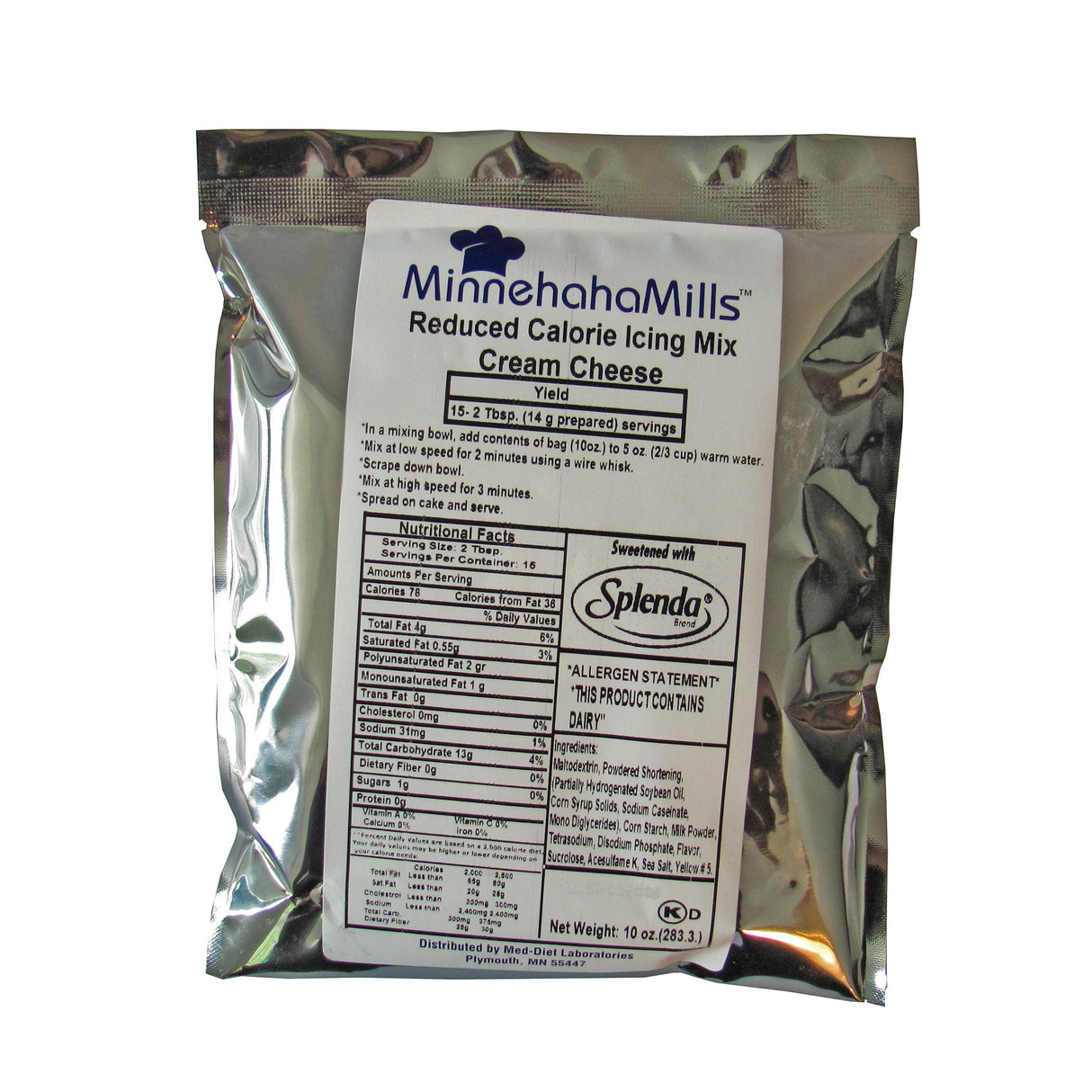 Mix, Icing, Cream Cheese, Reduced Calorie, Shelf-Stable,6 - 10 OUNCE