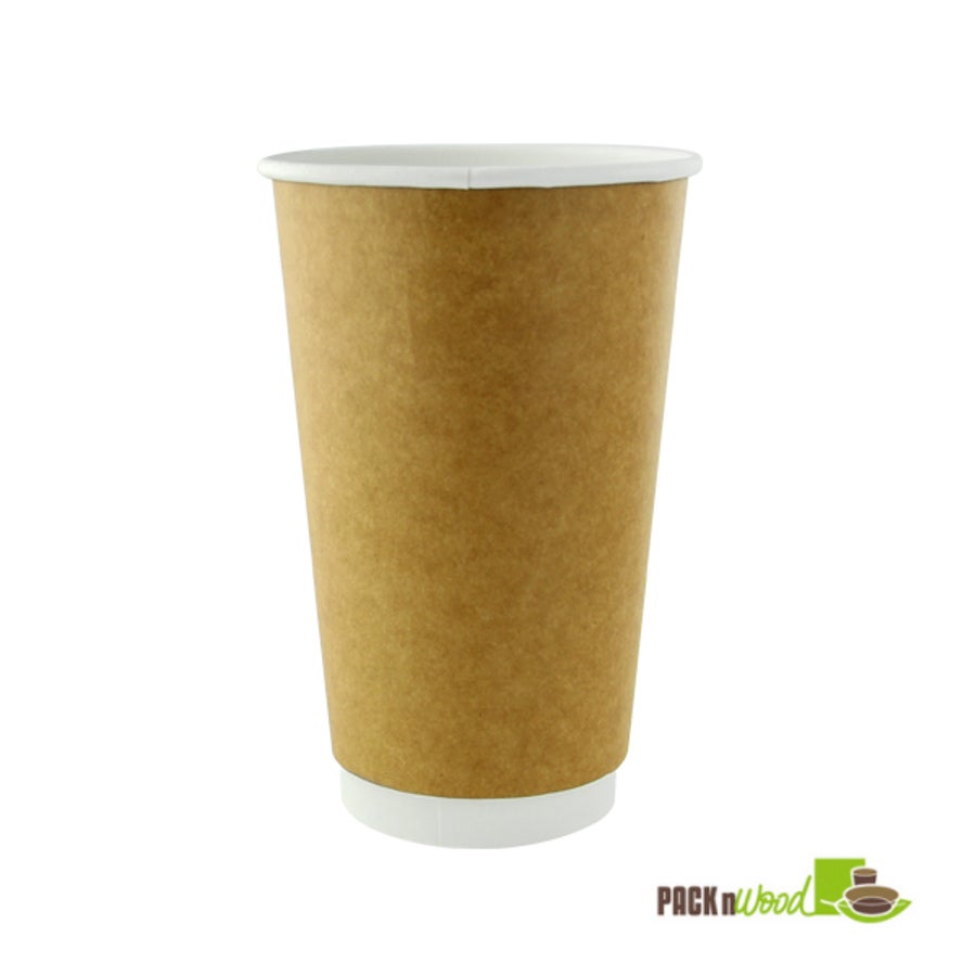 Cups, Hot, 16 Ounce, Paper, Kraft, Double Wall Compostable, 16 Ounce,20 - 25 COUNT