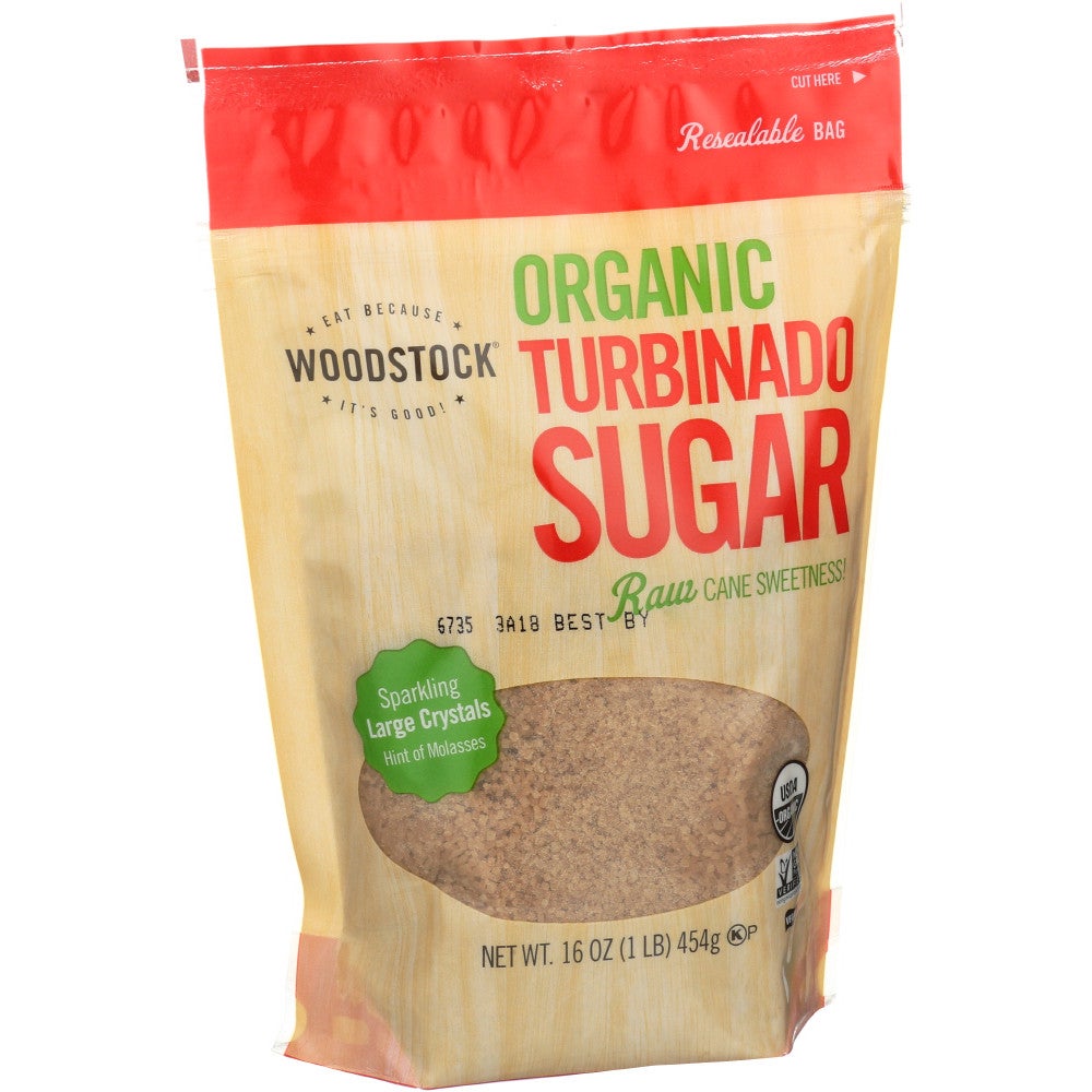 Sugar, Turbinado, Light Brown, Organic,12 - 16 OUNCE