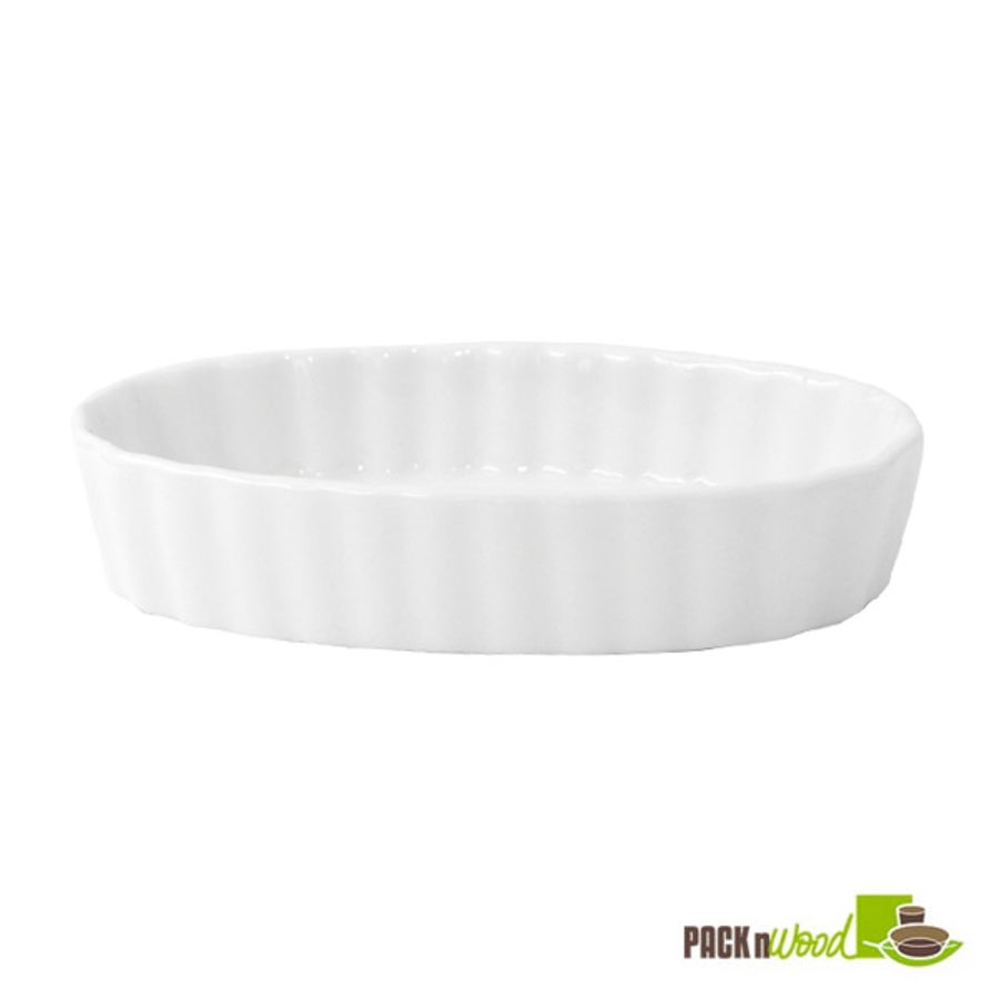 Dishes, Mini, 2 Ounce, Oval, White, Porcelain,6 - 4 COUNT