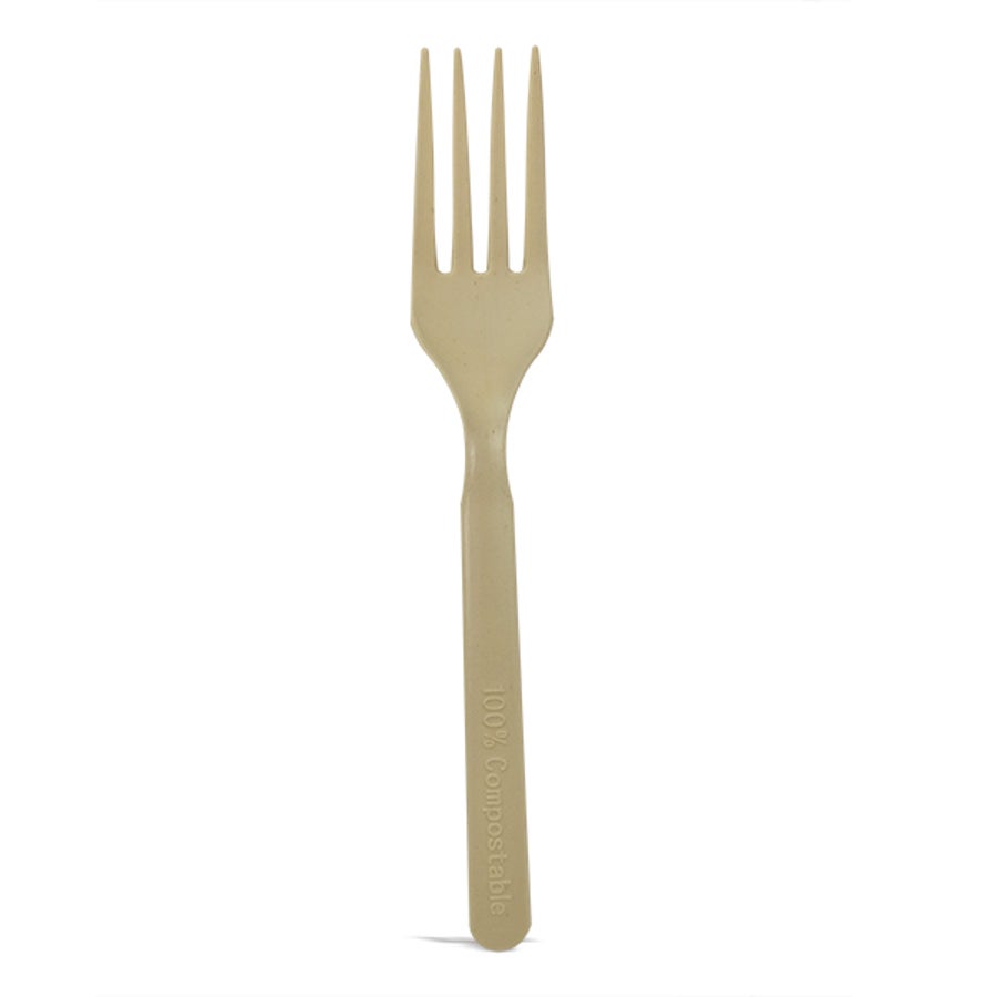 Forks, Bamboo Fiber & Plastic, Natural, 6 Inch, 6 Linear Inch,20 - 50 COUNT