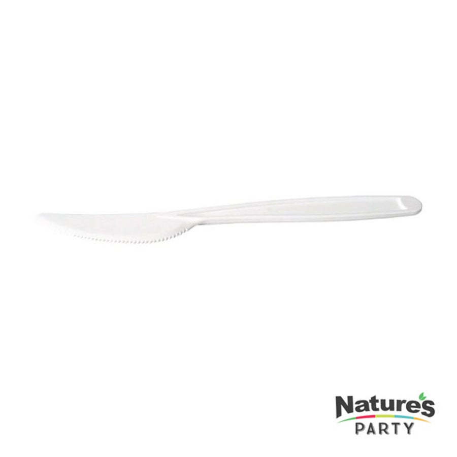 Knives, Heavy Duty Cornstarch, White, 7 Inch, Compostable, 7 Linear Inch,24 - 24 COUNT