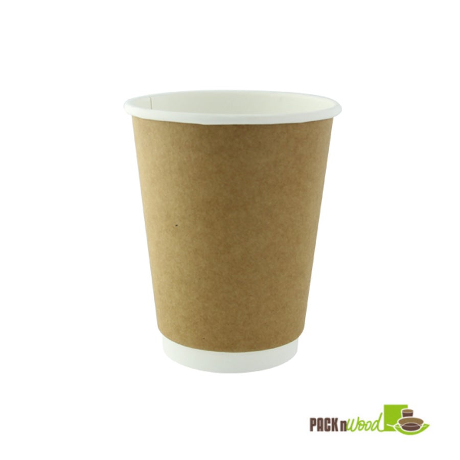 Cups, Hot, 12 Ounce, Paper, Kraft, Double Wall Compostable, 12 Ounce,20 - 25 COUNT