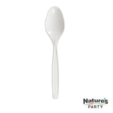Spoons, Cornstarch, White, 7 Inch, Compostable, 7 Linear Inch,24 - 24 COUNT