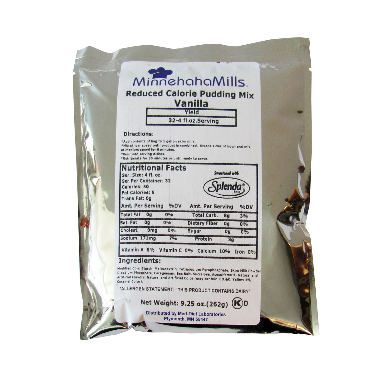 Mix, Pudding, Vanilla, Reduced Calorie, Shelf-Stable,6 - 9 OUNCE