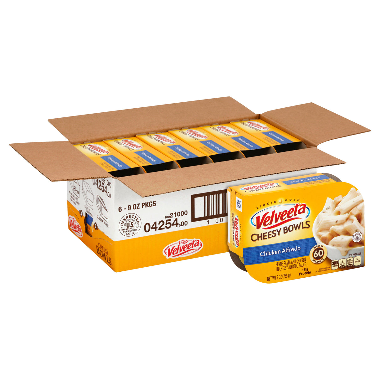 Entree, Chicken Alfredo, Cheesy Bowl, Bowl, Shelf-Stable,6 - 9 OUNCE
