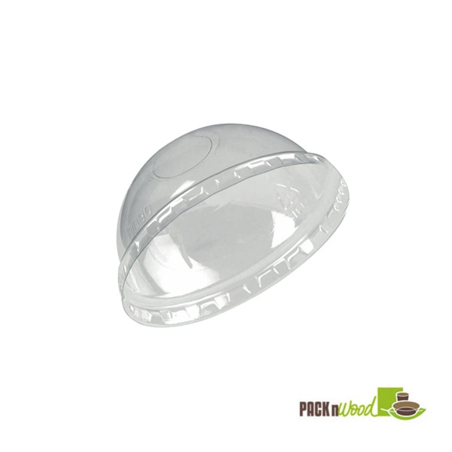 Lids, Dome, Plastic, Clear, with Hole,10 - 100 COUNT