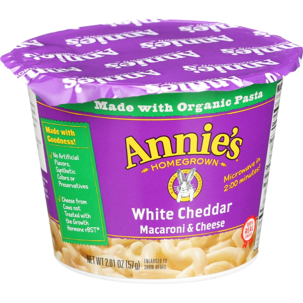 Entree, Macaroni & Cheese, White Cheddar, in Microwaveable Cup, Single-Serve, Shelf Stable,12 - 2.01 OUNCE