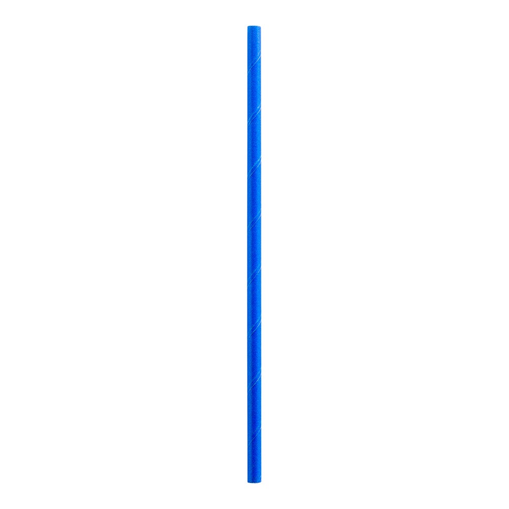 Straws, 7.75 Inch, Paper, Blue, Biodegradable,1 - 100 COUNT