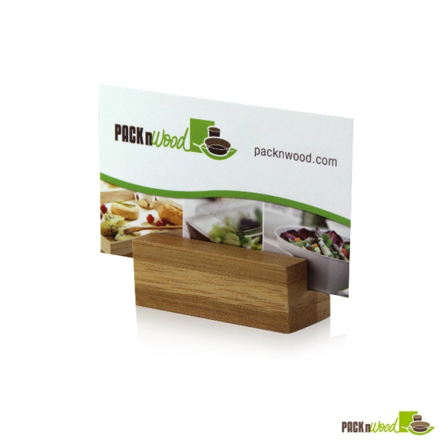 Holders, Card, 2.2 x 0.8 x 0.8 Inch, Square, Natural Bamboo,10 - 10 COUNT