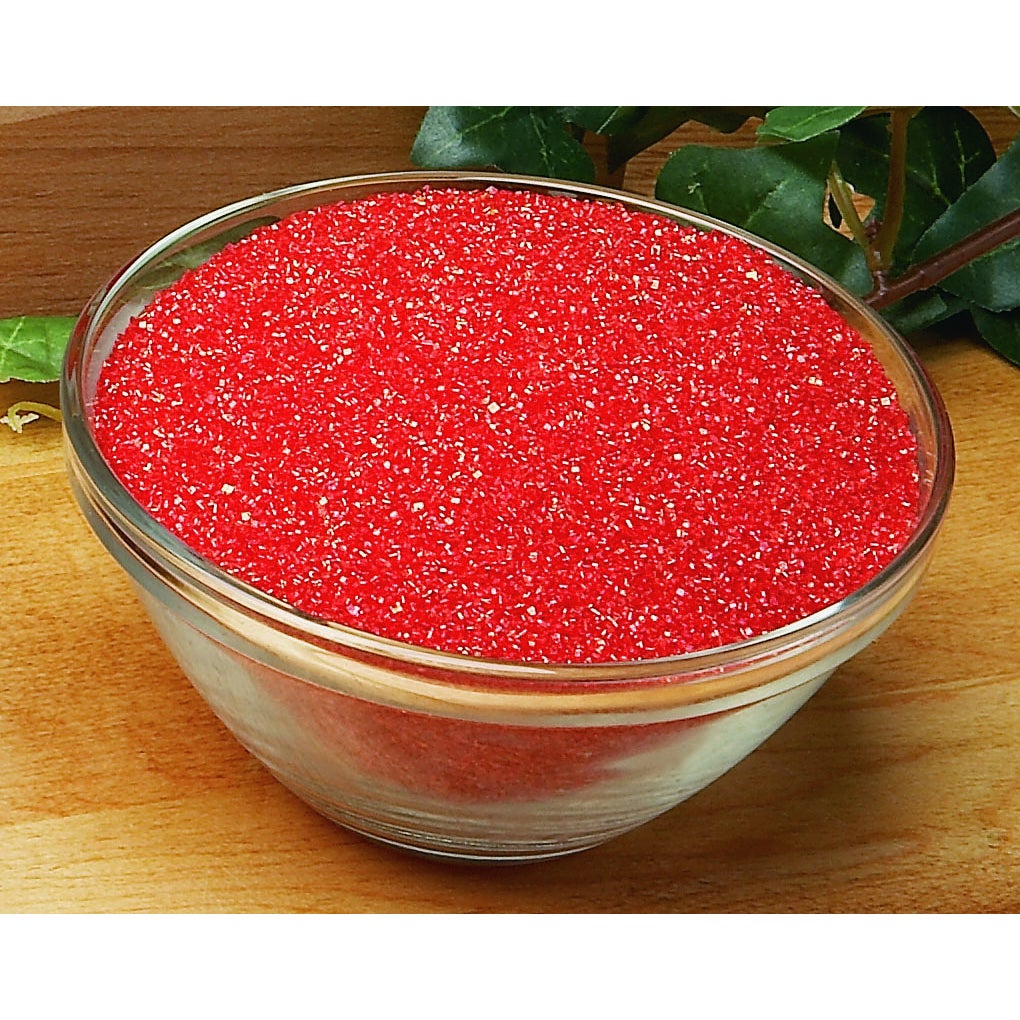 Sugar, Sanding, Crystal, Red,1 - 8 POUND