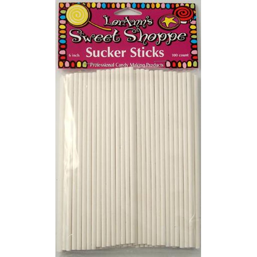 Lollipop Sticks, 4 Inch, Paper, White, 6 Linear Inch,5 - 100 COUNT