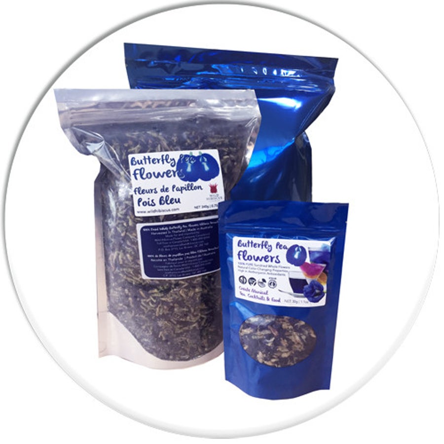 Flowers, Butterfly Pea, Whole & Dried,2 - 0.75 POUND
