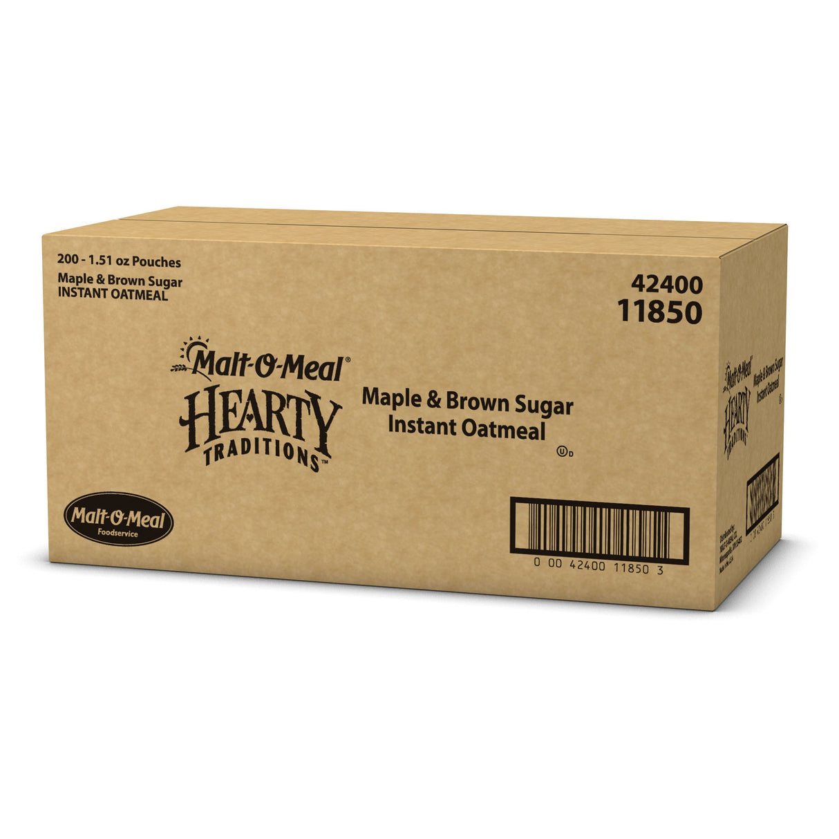Oatmeal, Instant, Maple & Brown Sugar, Single-Serve Packet,200 - 1.23 OUNCE