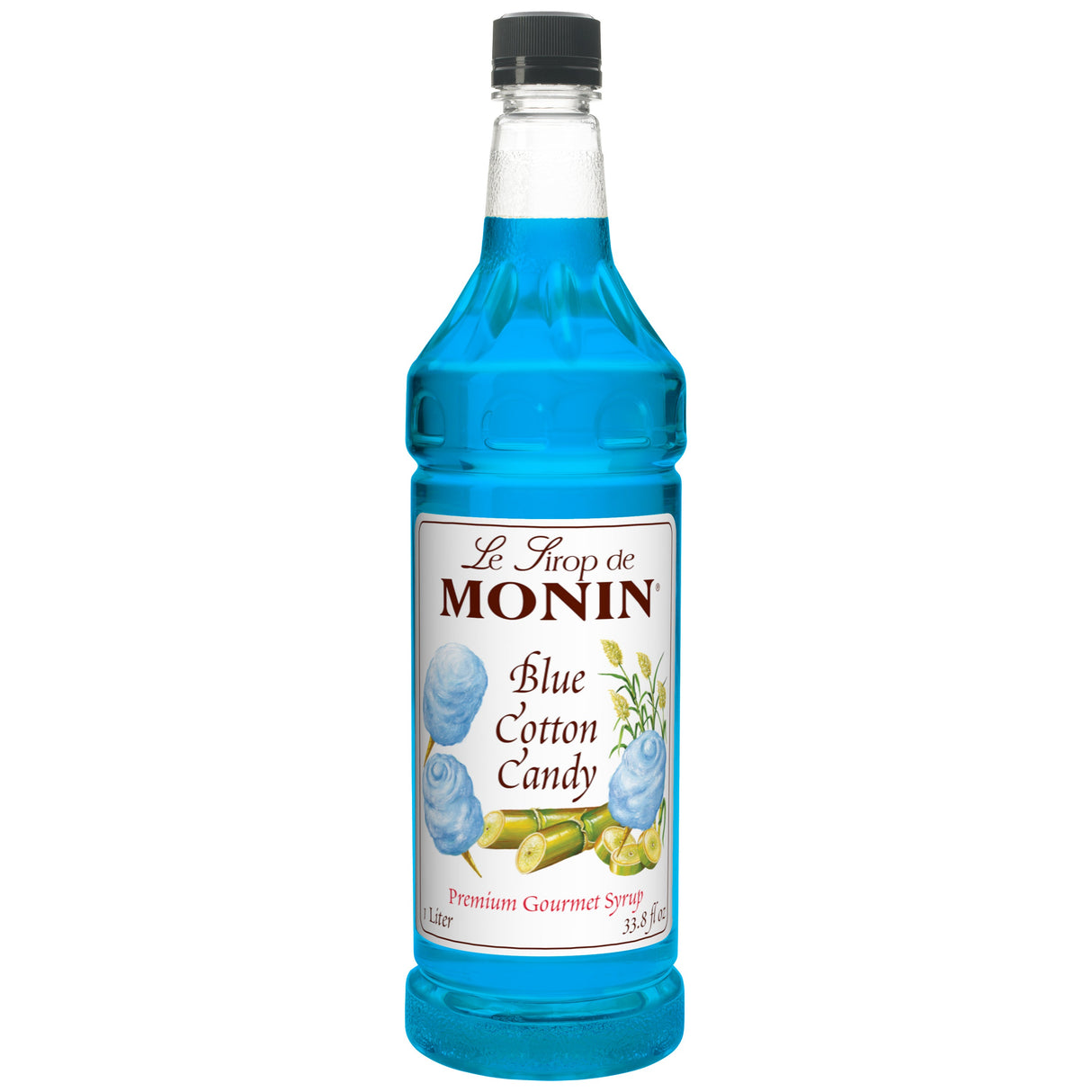 Beverage Syrup, Blue Cotton Candy, Plastic,4 - 1 LITER