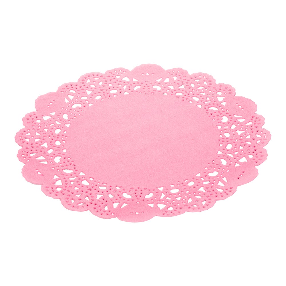 Doilies, Lace, 6 Inch, Paper, Pink,1 - 100 COUNT