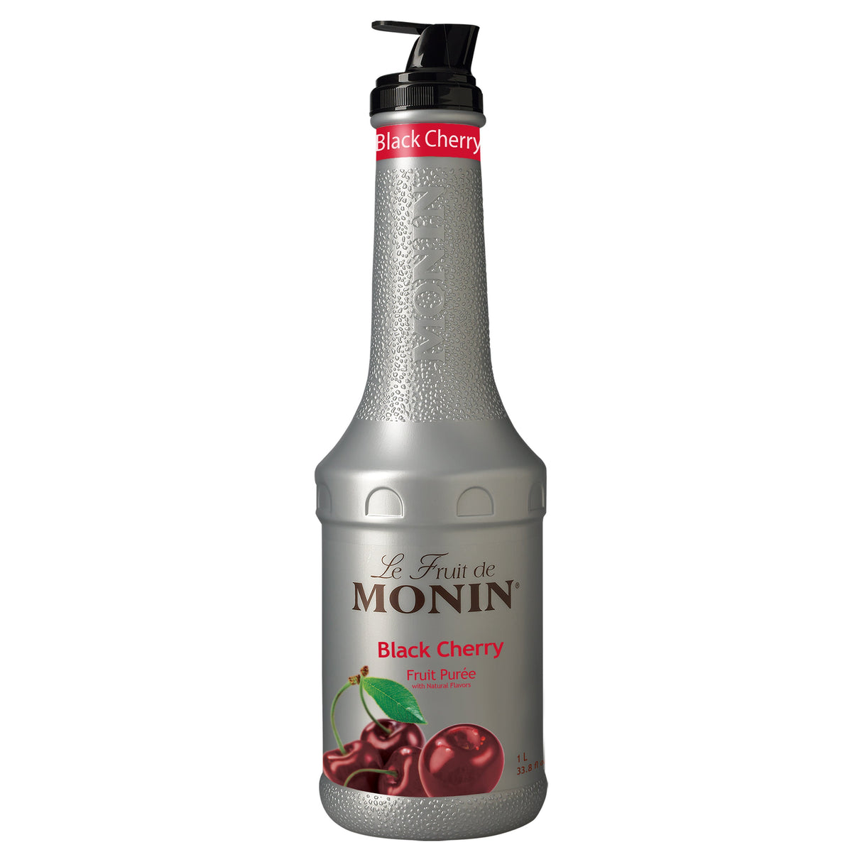Beverage Syrup, Puree Black Cherry, Plastic,4 - 1 LITER