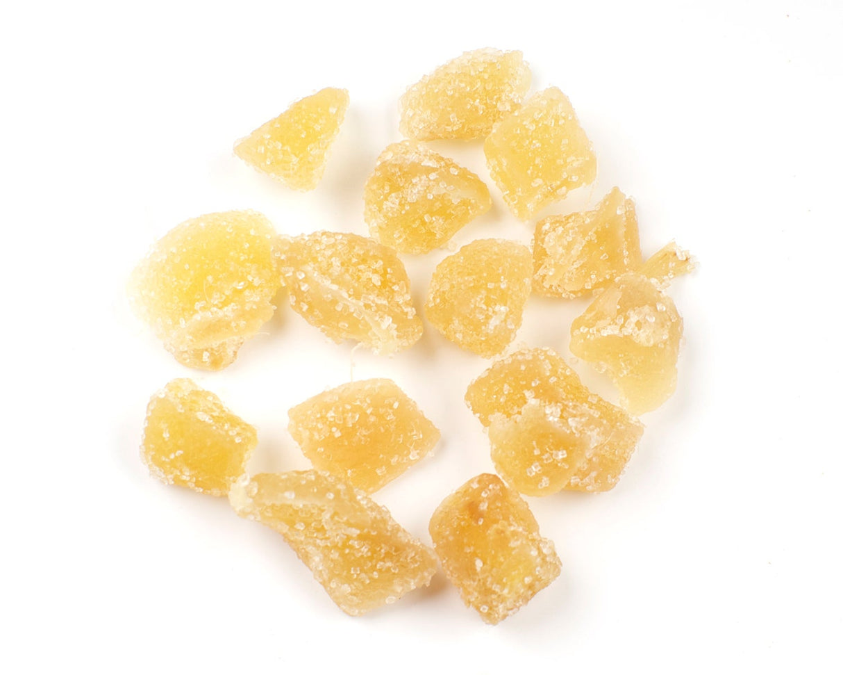 Ginger, Crystalized Diced, Sweetened, Dried,1 - 5 POUND