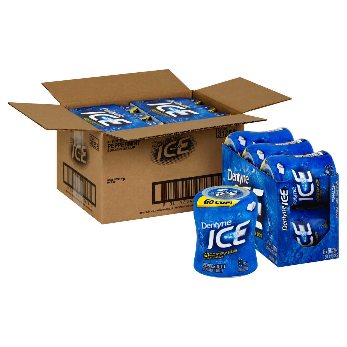Gum, Peppermint, Bottles, Sugar-Free,4 - 6 COUNT