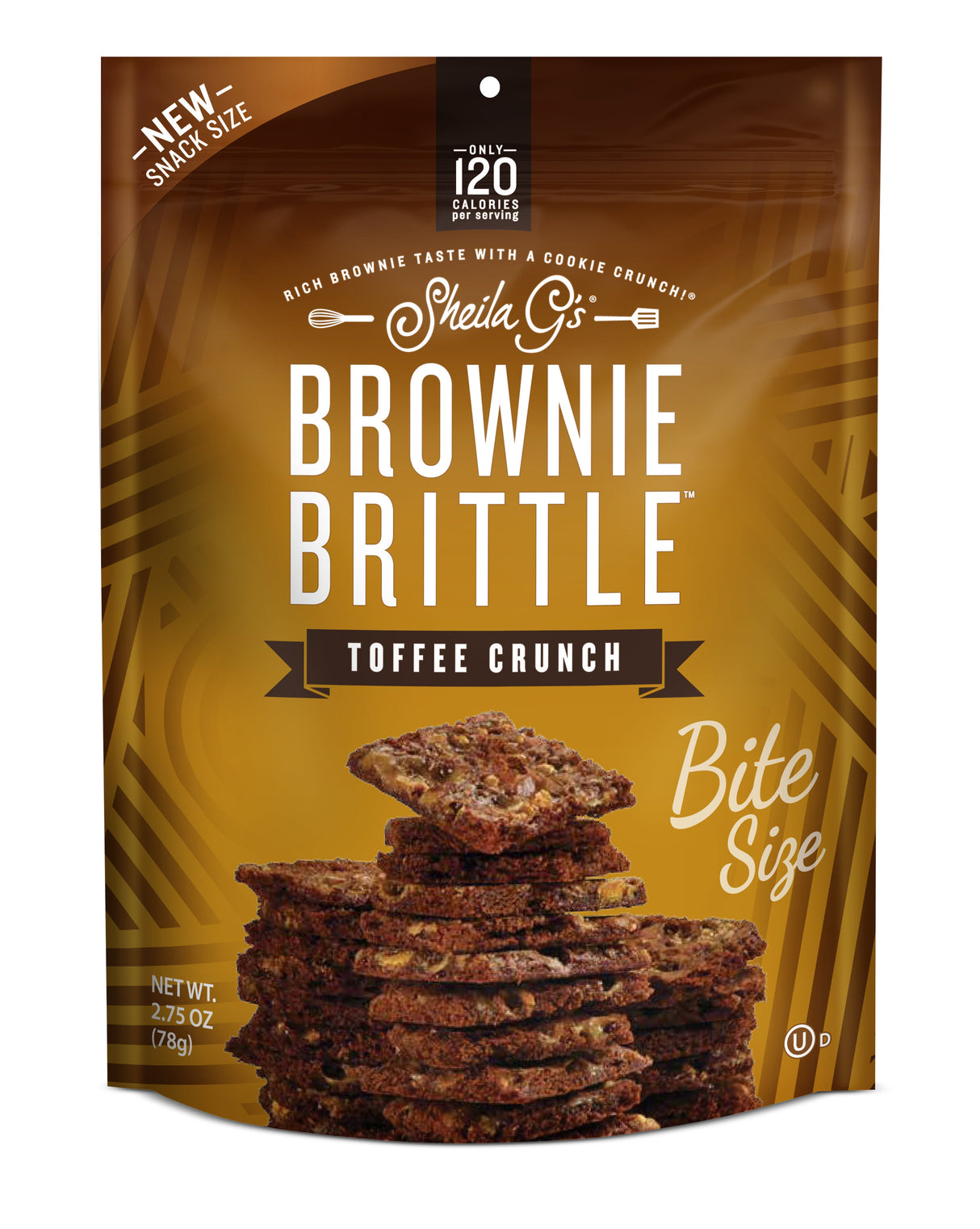 Brownie Brittle, Bite Size, Coffee Crunch, Shelf-Stable,8 - 2.75 OUNCE