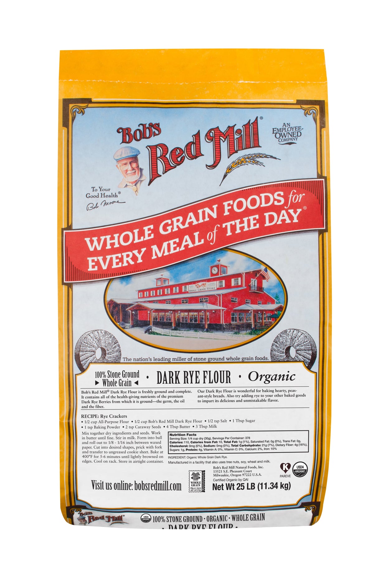 Flour, Dark Rye, Organic,1 - 25 POUND