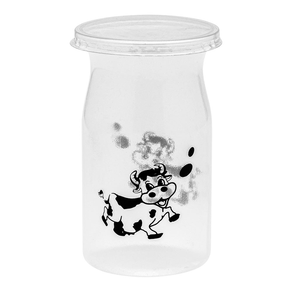 Cups, Yogurt, Plastic, Clear with Happy Cow Design, with Lid, 5 Ounce,1 - 100 COUNT