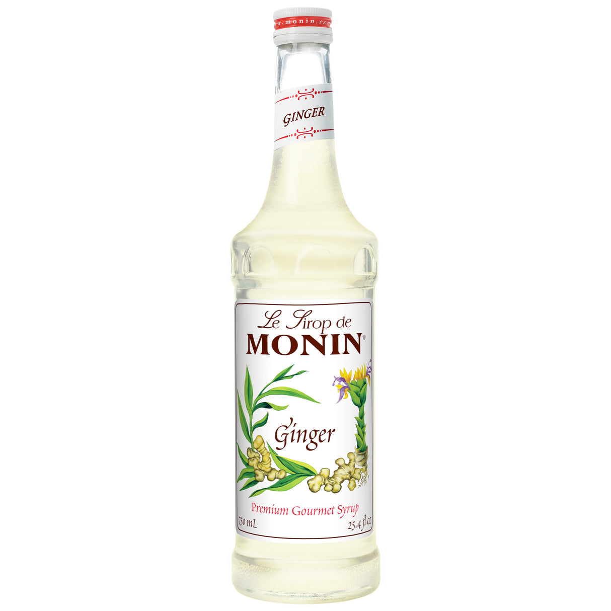 Beverage Syrup, Ginger, Glass,12 - 750 ML