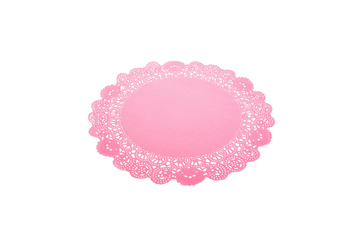 Doilies, Lace, 12 Inch, Paper, Pink,1 - 100 COUNT