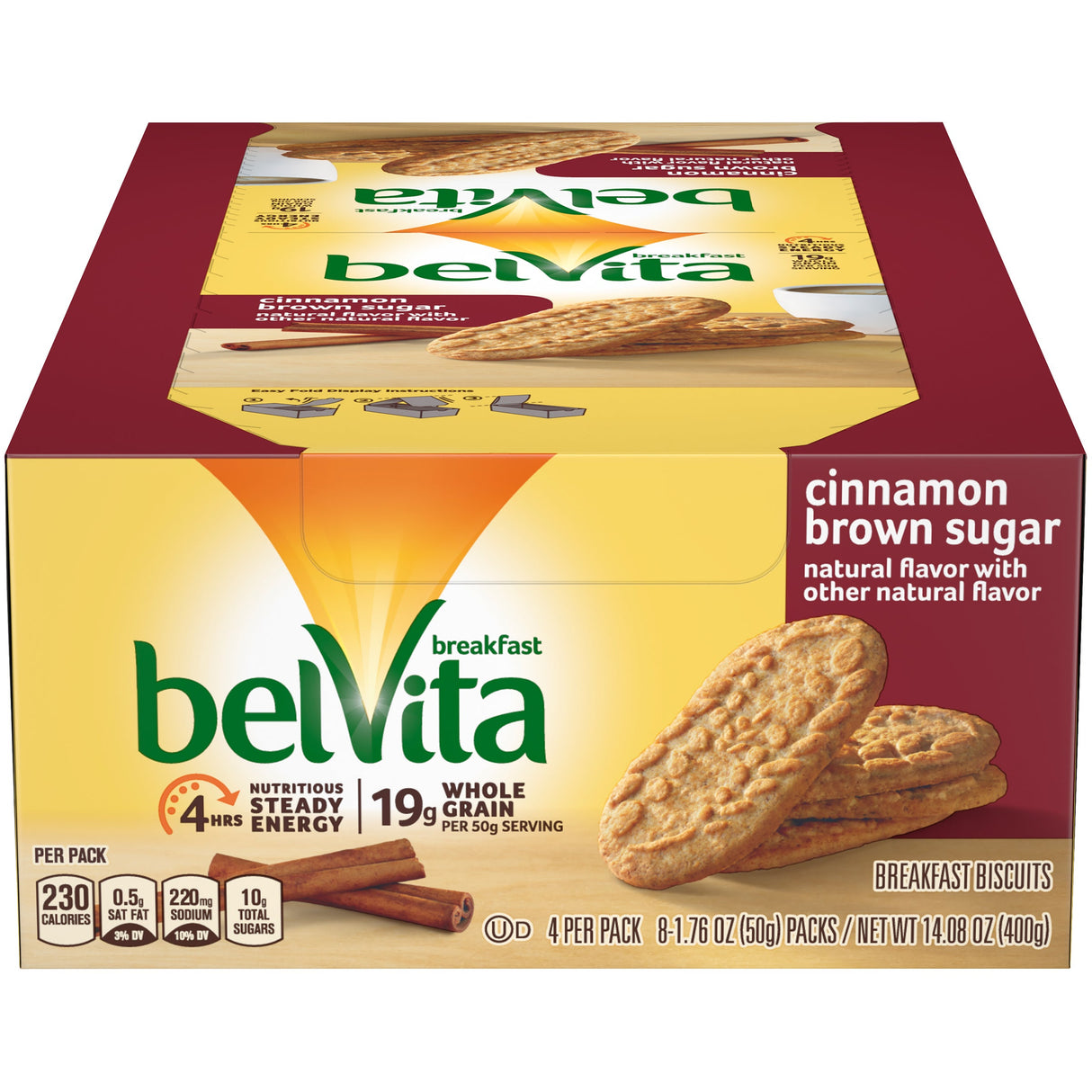 Biscuits, Breakfast, Cinnamon Brown Sugar, Individually Wrapped, 1.76 Ounce,8 - 8 COUNT